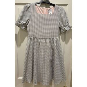 Blush by US Angels Girls Pink Blue Checkers Dress Size 14
